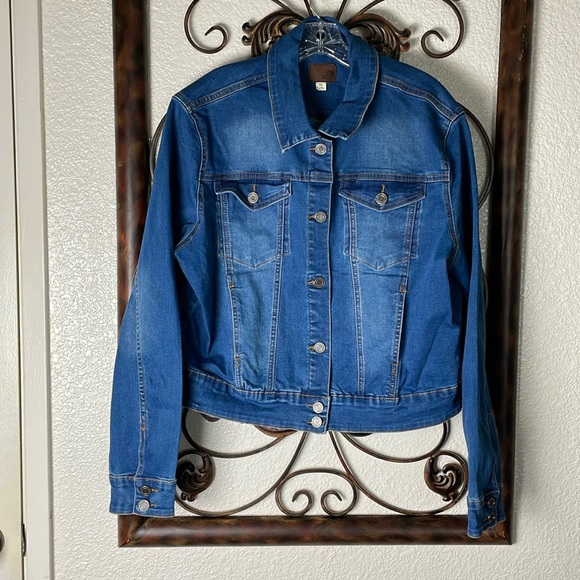 Women’s size extra large rubberband denim jacket - Picture 1 of 13